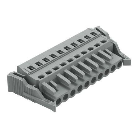 WAGO 231 Series Connector, 10-Pole, Female, 10-Way, Snap-In, 16A