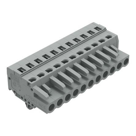 WAGO 231 Series Connector, 11-Pole, Female, 11-Way, Snap-In, 16A