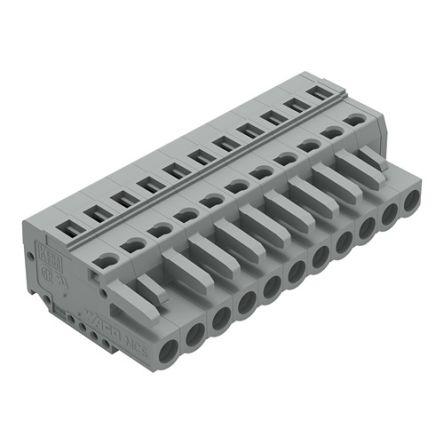 WAGO 231 Series Pluggable Connector, 11-Pole, Female, 11-Way, Plug-In, 16A