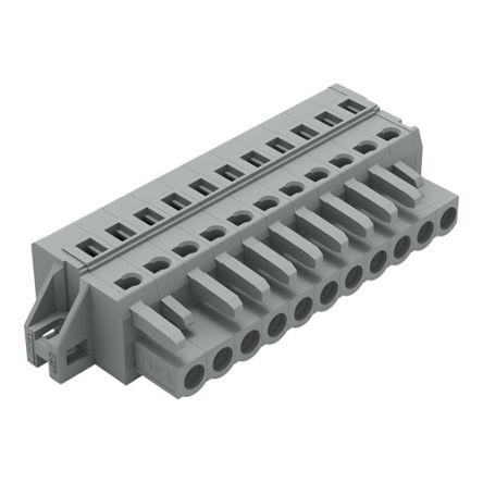 WAGO 231 Series Connector, 11-Pole, Female, 11-Way, Snap-In, 16A