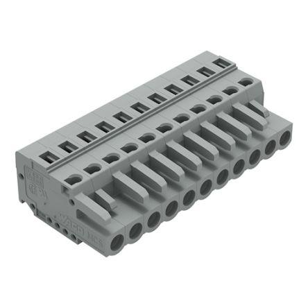 WAGO 231 Series Connector, 11-Pole, Female, 11-Way, Snap-In, 16A