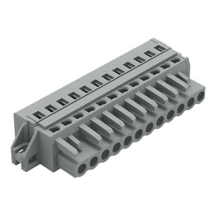 WAGO 231 Series Connector, 12-Pole, Female, 12-Way, Feed Through, 16A