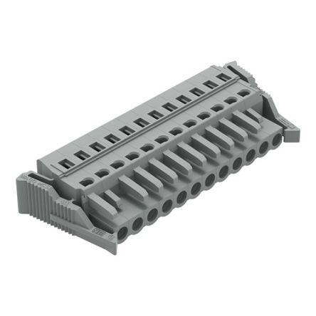 WAGO 231 Series Connector, 12-Pole, Female, 12-Way, Snap-In, 16A