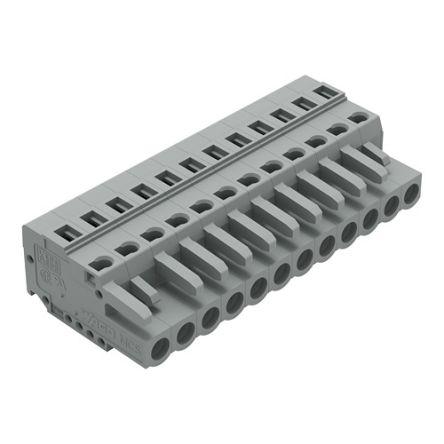 WAGO 231 Series Connector, 12-Pole, Female, 12-Way, Feed Through, 16A