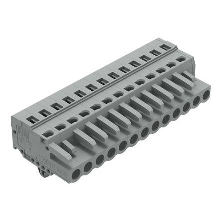 WAGO 231 Series Connector, 13-Pole, Female, 13-Way, Snap-In, 16A