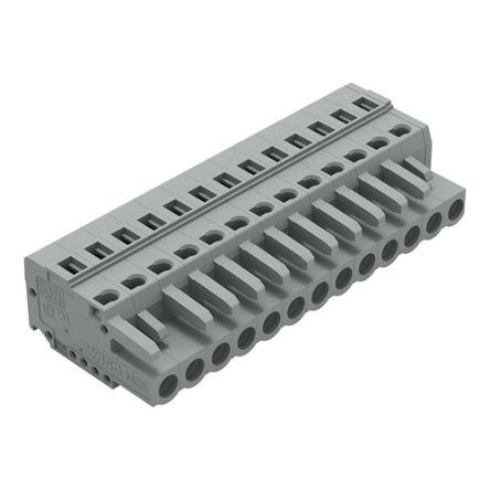 WAGO 231 Series Pluggable Connector, 13-Pole, Female, 13-Way, Plug-In, 16A