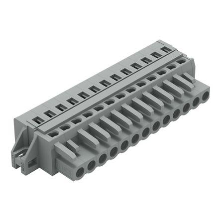 WAGO 231 Series Pluggable Connector, 13-Pole, Female, 13-Way, Snap-In, 16A