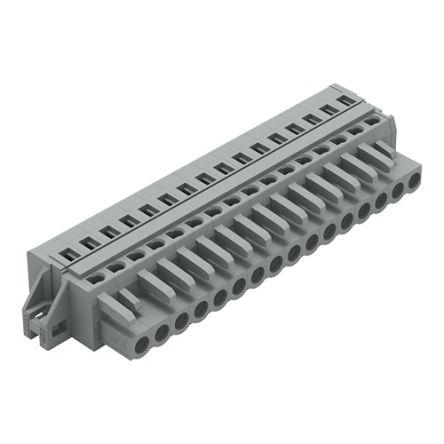 WAGO 231 Series Pluggable Connector, 16-Pole, Female, 16-Way, Cable Mount, 16A