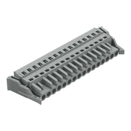 WAGO 231 Series Connector, 16-Pole, Female, 16-Way, Snap-In, 16A