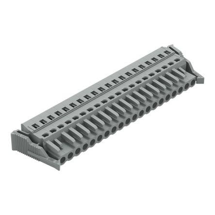 WAGO 231 Series Connector, 20-Pole, Female, 20-Way, Snap-In, 16A