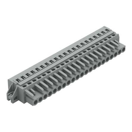 WAGO 231 Series Connector, 21-Pole, Female, 21-Way, Feed Through, 16A