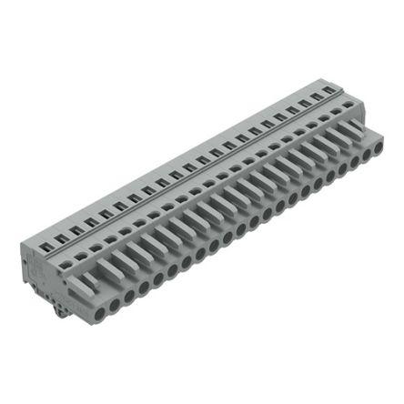 WAGO 231 Series Connector, 22-Pole, Female, 22-Way, Snap-In, 16A