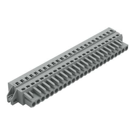 WAGO 231 Series Connector, 24-Pole, Female, 24-Way, Feed Through, 16A