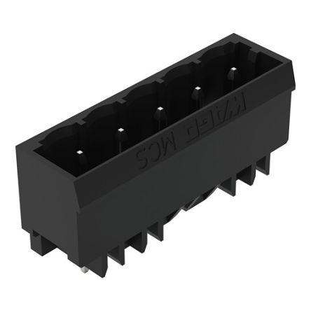 WAGO 231 Series Straight PCB Mount PCB Header, 5 Contact(s), 5mm Pitch, 1 Row(s), Shrouded