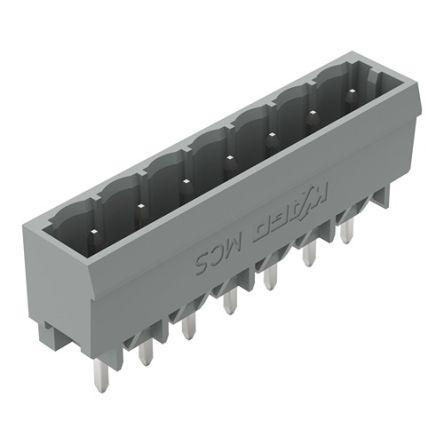 WAGO 231 Series Straight Vertical/Horizontal Mount Header, 7 Contact(s), 1mm Pitch, 1 Row(s), Unshrouded