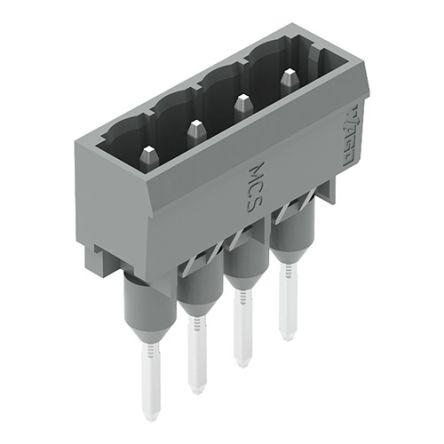 WAGO 231 Series Straight DIN Rail Mount PCB Connector, 4 Contact(s), 5mm Pitch, 1 Row(s), Shrouded