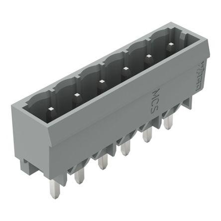 WAGO 231 Series Straight Vertical/Horizontal Mount Header, 6 Contact(s), 1.2mm Pitch, 1 Row(s), Unshrouded