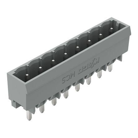 WAGO 231 Series Straight Vertical/Horizontal Mount Header, 8 Contact(s), 1.2mm Pitch, 1 Row(s), Unshrouded