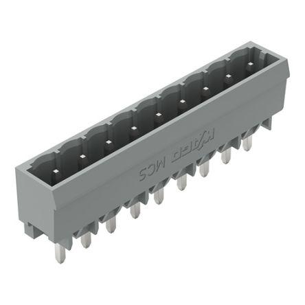 WAGO 231 Series Straight PCB Mount PCB Header, 9 Contact(s), 5mm Pitch, 1 Row(s), Shrouded