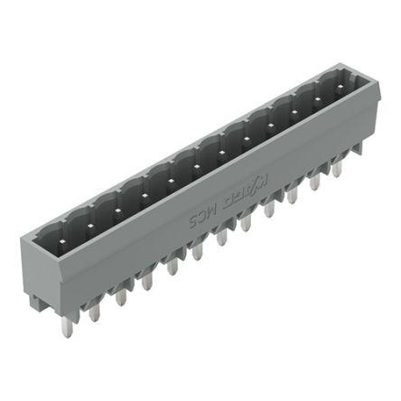 WAGO 231 Series Straight PCB Mount PCB Header, 12 Contact(s), 5mm Pitch, 1 Row(s), Shrouded
