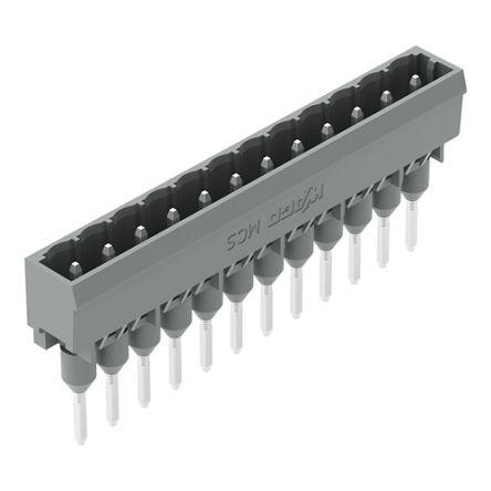 WAGO 231 Series Straight DIN Rail Mount PCB Connector, 12 Contact(s), 5mm Pitch, 1 Row(s), Shrouded