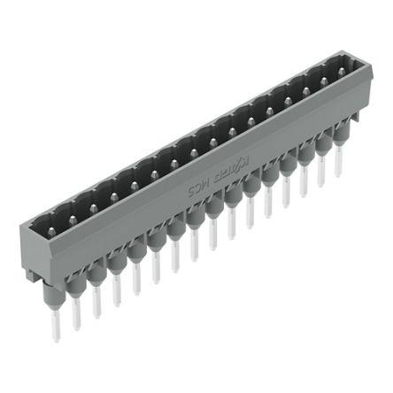 WAGO 231 Series Straight DIN Rail Mount PCB Connector, 16 Contact(s), 5mm Pitch, 1 Row(s), Shrouded