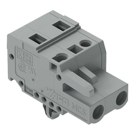 WAGO 231 Series Connector, 2-Pole, Female, 2-Way, Snap-In, 15A