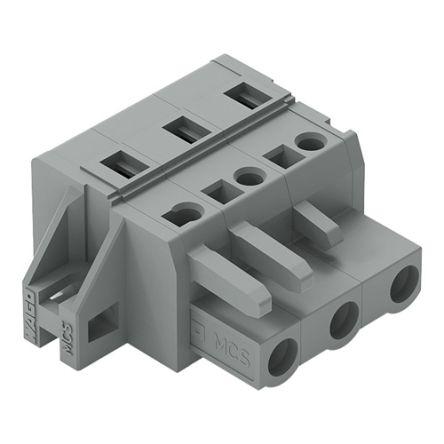 WAGO 231 Series Pluggable Connector, 3-Pole, Female, 3-Way, Snap-In, 16A