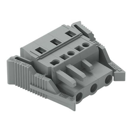 WAGO 231 Series Connector, 3-Pole, Female, 3-Way, Snap-In, 15A