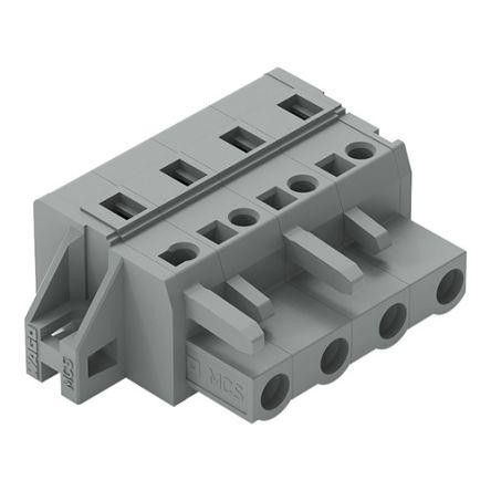 WAGO 231 Series Pluggable Connector, 4-Pole, Female, 4-Way, Feed Through, 16A