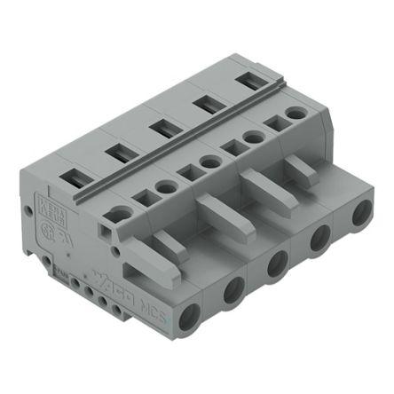 WAGO 231 Series Connector, 5-Pole, Female, 5-Way, Cable Mount, 15A