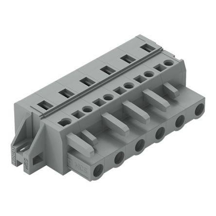 WAGO 231 Series Connector, 6-Pole, Female, 6-Way, Cable Mount, 15A