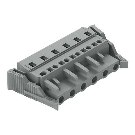 WAGO 231 Series Pluggable Connector, 6-Pole, Female, 6-Way, Snap-In, 16A