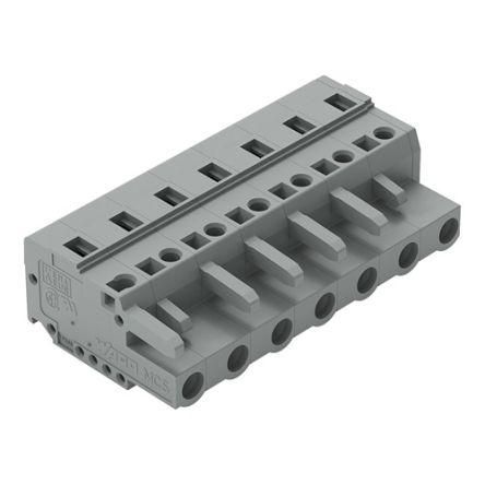 WAGO 231 Series Pluggable Connector, 7-Pole, Female, 7-Way, Snap-In, 16A