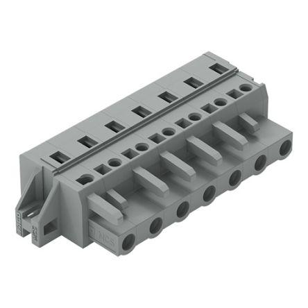 WAGO 231-207 Series Pluggable Connector, 7-Pole, Female, 7-Way, Feed Through, 16A