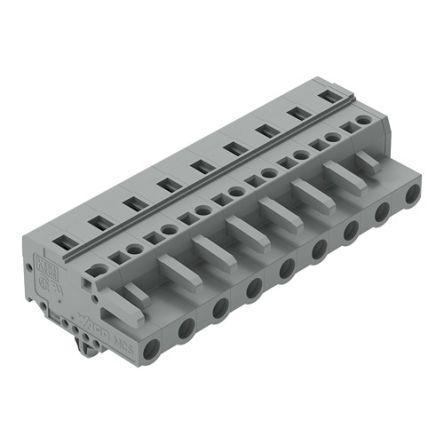 WAGO 231 Series Pluggable Connector, 9-Pole, Female, 9-Way, Panel Mount, Snap In Mount, 16A