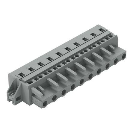 WAGO 231 Series Pluggable Connector, 10-Pole, Female, 10-Way, Feed Through, 16A