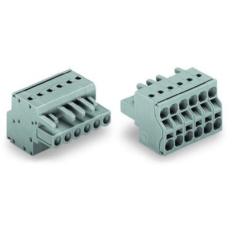 WAGO 231 Series Connector, 8-Pole, Female, 8-Way, Push-In, 15A