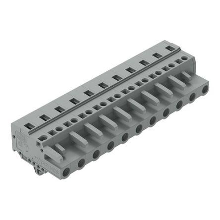 WAGO 231 Series Pluggable Connector, 11-Pole, Female, 11-Way, Snap-In, 16A