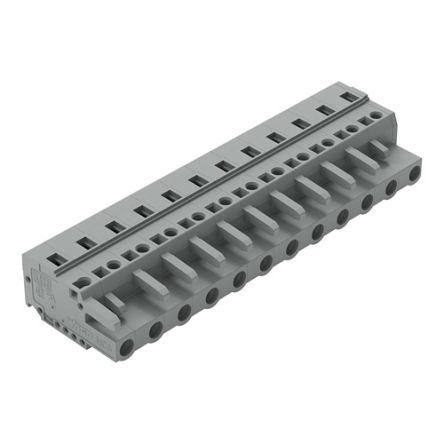 WAGO 231 Series Pluggable Connector, 12-Pole, Female, 12-Way, Snap-In, 16A