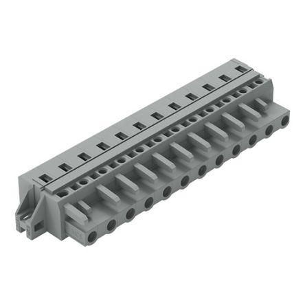 WAGO 231 Series Connector, 12-Pole, Female, 12-Way, Cable Mount, 15A