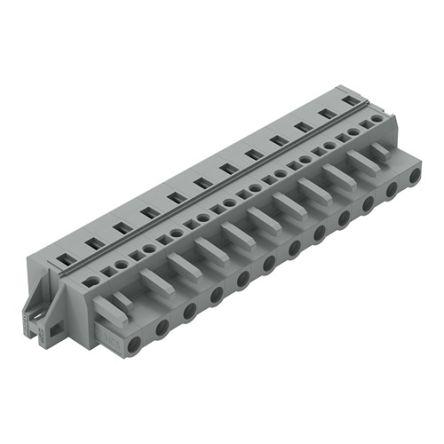 WAGO 231 Series Pluggable Connector, 12-Pole, Female, 12-Way, Panel Mount, 16A