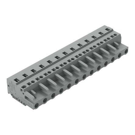 WAGO 231 Series Pluggable Connector, 13-Pole, Female, 13-Way, Snap-In, 16A