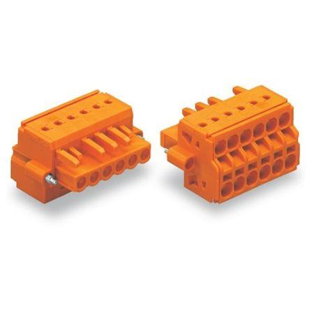 WAGO 231 Series Connector, 3-Pole, Female, 3-Way, Push-In, 15A