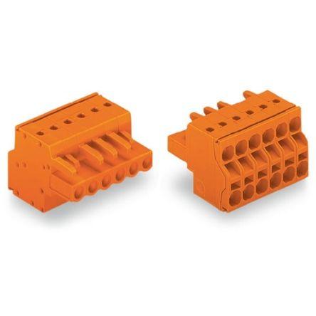 WAGO 231 Series Pluggable Connector, 12-Pole, Female, 12-Way, Snap-In, 16A