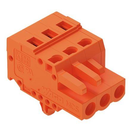 WAGO 231 Series Connector, 3-Pole, Female, 3-Way, Snap-In, 16A