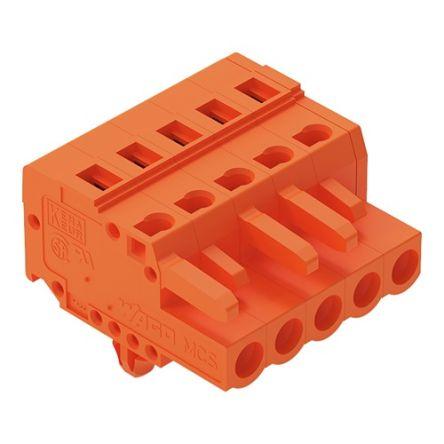 WAGO 231 Series Connector, 5-Pole, Female, 5-Way, Snap-In, 16A