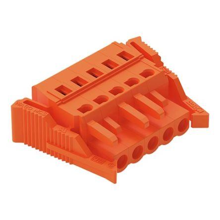 WAGO 231 Series Connector, 5-Pole, Female, 5-Way, Snap-In, 16A