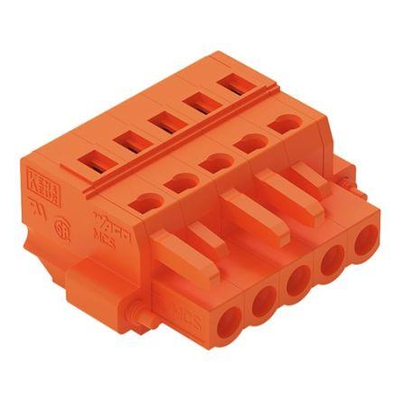 WAGO 231 Series Connector, 5-Pole, Female, 5-Way, Push-In, 16A