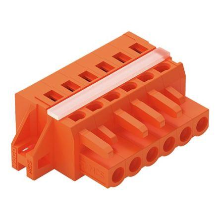 WAGO 231 Series Connector, 6-Pole, Female, 6-Way, Snap-In, 16A